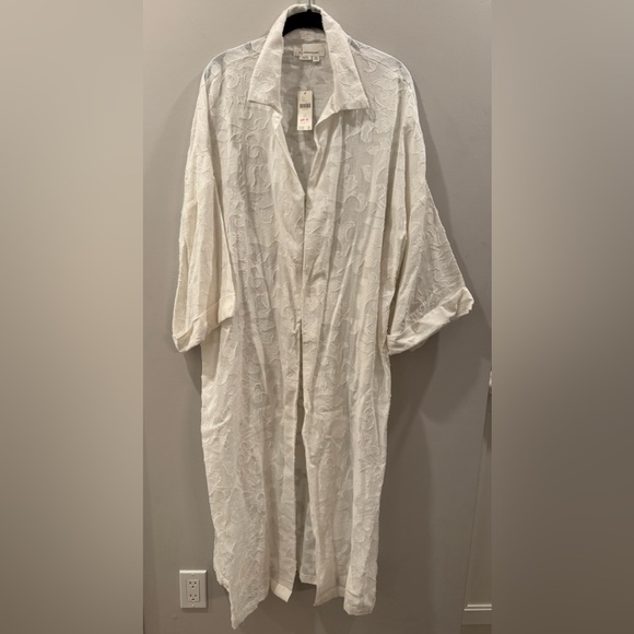 Anthropologie Other - Anthropologie Textured Cream Duster Coat